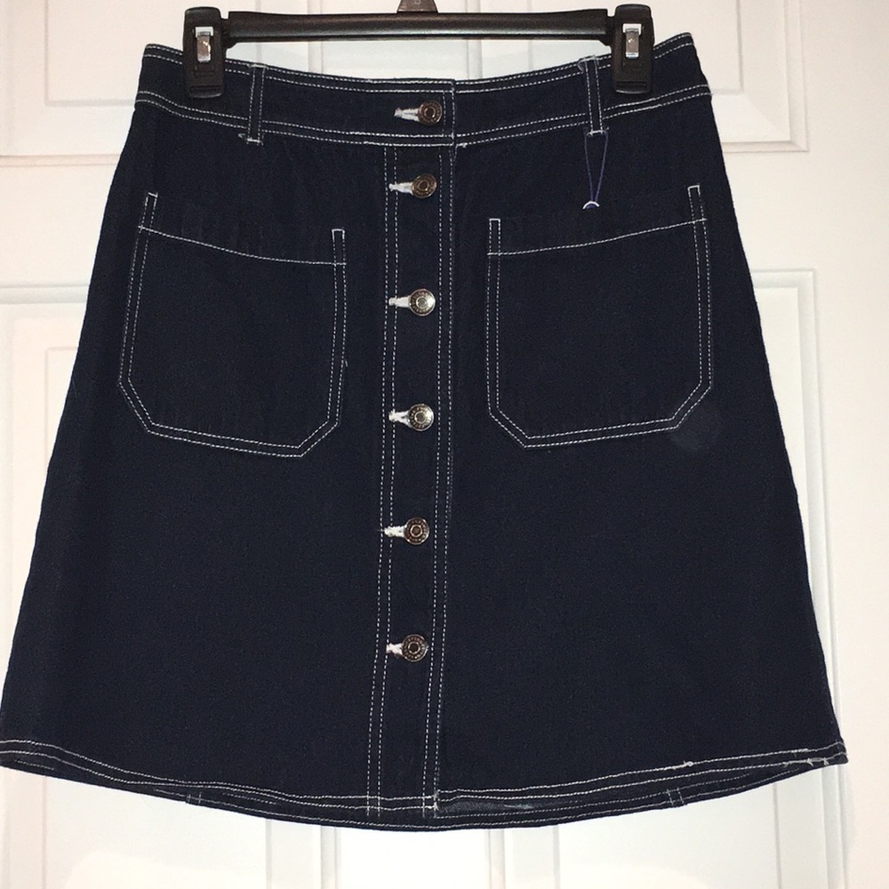 P O P S U G A R Denim mini skirt